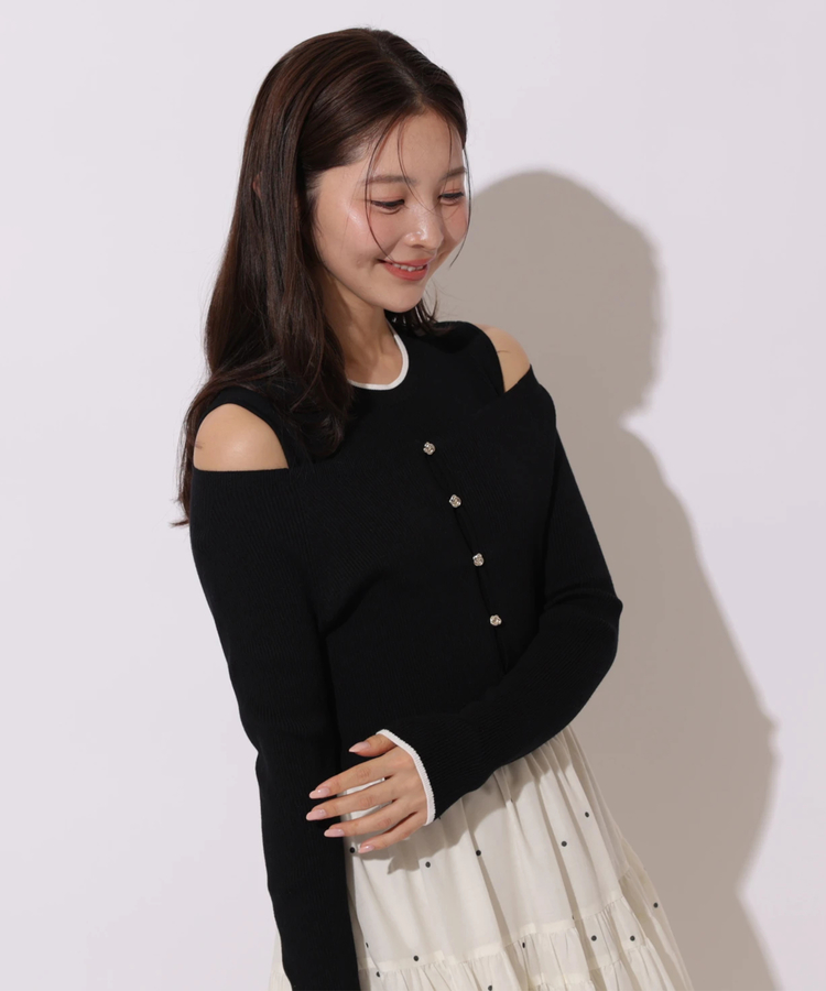 オフショルリブニットカーデ | カーデ | Apuweiser-riche