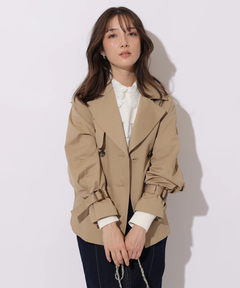 Apuweiser-riche(アプワイザー・リッシェ) |レース衿ロゴショートニット