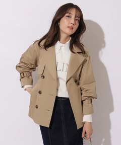 Apuweiser-riche(アプワイザー・リッシェ) |レース衿ロゴショートニット