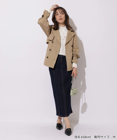 Apuweiser-riche(アプワイザー・リッシェ) |レース衿ロゴショートニット