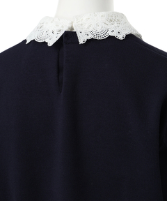 Apuweiser-riche(アプワイザー・リッシェ) |レース衿ロゴショートニット