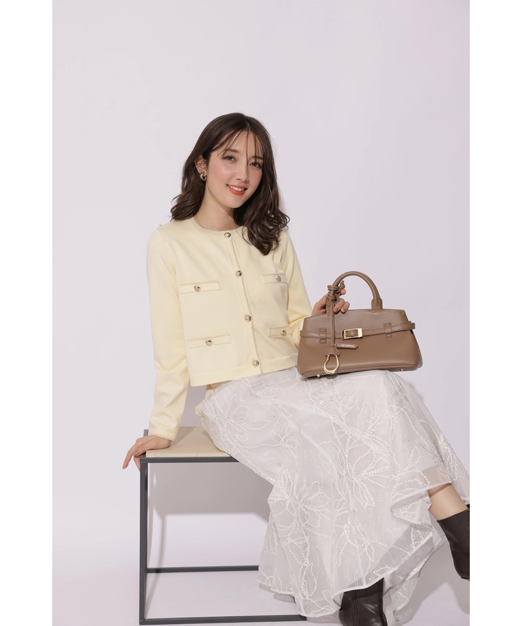 ラメ配色ニットジャケットアンサンブル | アンサンブル | Apuweiser