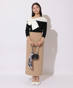 Apuweiser-riche(アプワイザー・リッシェ) |オフショルアシメリボンニット