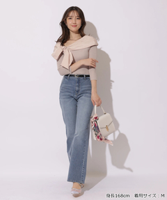 Apuweiser-riche(アプワイザー・リッシェ) |オフショルアシメリボンニット