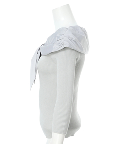 Apuweiser-riche(アプワイザー・リッシェ) |オフショルアシメリボンニット