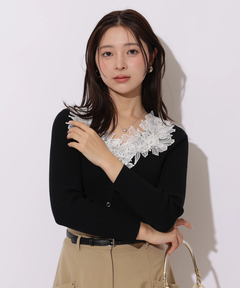 Apuweiser-riche(アプワイザー・リッシェ) |デコルテエンブロイダリーニット