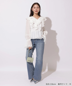 Apuweiser-riche(アプワイザー・リッシェ) |レースディテールフリルブラウス