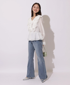 Apuweiser-riche(アプワイザー・リッシェ) |レースディテールフリルブラウス