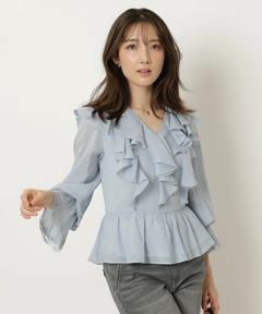 Apuweiser-riche(アプワイザー・リッシェ) |レースディテールフリルブラウス