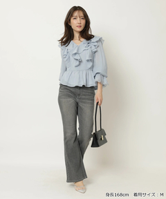 Apuweiser-riche(アプワイザー・リッシェ) |レースディテールフリルブラウス