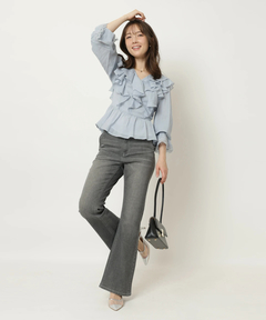 Apuweiser-riche(アプワイザー・リッシェ) |レースディテールフリルブラウス