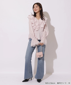 Apuweiser-riche(アプワイザー・リッシェ) |レースディテールフリルブラウス