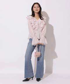 Apuweiser-riche(アプワイザー・リッシェ) |レースディテールフリルブラウス