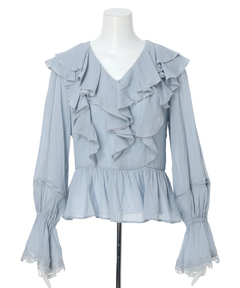 Apuweiser-riche(アプワイザー・リッシェ) |レースディテールフリルブラウス