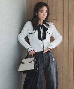 Apuweiser-riche(アプワイザー・リッシェ) |2wayリボンパイピングカーデ