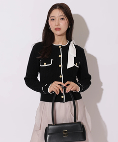 Apuweiser-riche(アプワイザー・リッシェ) |2wayリボンパイピングカーデ