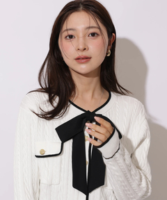 Apuweiser-riche(アプワイザー・リッシェ) |2wayリボンパイピングカーデ