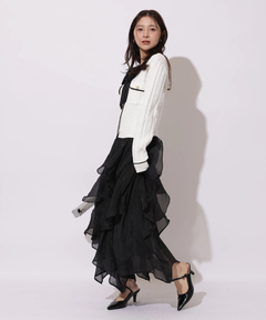 Apuweiser-riche(アプワイザー・リッシェ) |2wayリボンパイピングカーデ