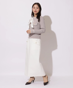 Apuweiser-riche(アプワイザー・リッシェ) |2wayリボンパイピングカーデ