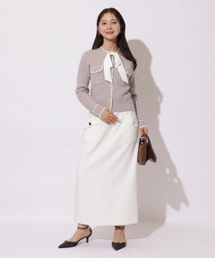 Apuweiser-riche(アプワイザー・リッシェ) |2wayリボンパイピングカーデ