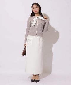 Apuweiser-riche(アプワイザー・リッシェ) |2wayリボンパイピングカーデ