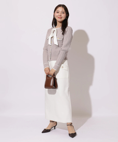 Apuweiser-riche(アプワイザー・リッシェ) |2wayリボンパイピングカーデ