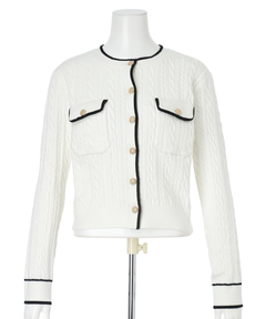 Apuweiser-riche(アプワイザー・リッシェ) |2wayリボンパイピングカーデ