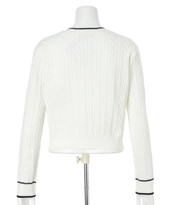 Apuweiser-riche(アプワイザー・リッシェ) |2wayリボンパイピングカーデ