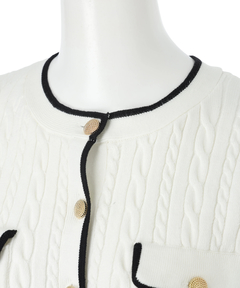 Apuweiser-riche(アプワイザー・リッシェ) |2wayリボンパイピングカーデ