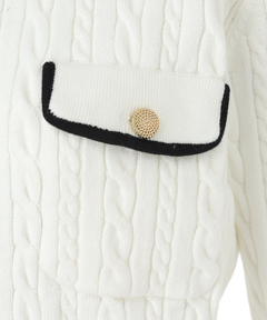 Apuweiser-riche(アプワイザー・リッシェ) |2wayリボンパイピングカーデ