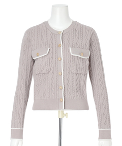 Apuweiser-riche(アプワイザー・リッシェ) |2wayリボンパイピングカーデ