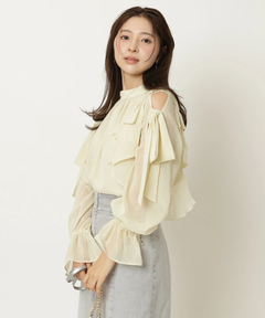 Apuweiser-riche(アプワイザー・リッシェ) |【Arpege story限定】楊柳フリルブラウス
