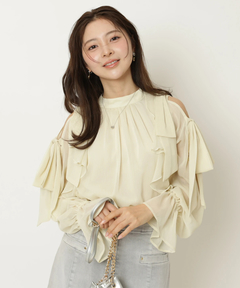 Apuweiser-riche(アプワイザー・リッシェ) |【Arpege story限定】楊柳フリルブラウス