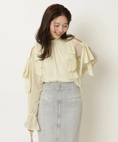 Apuweiser-riche(アプワイザー・リッシェ) |【Arpege story限定】楊柳フリルブラウス