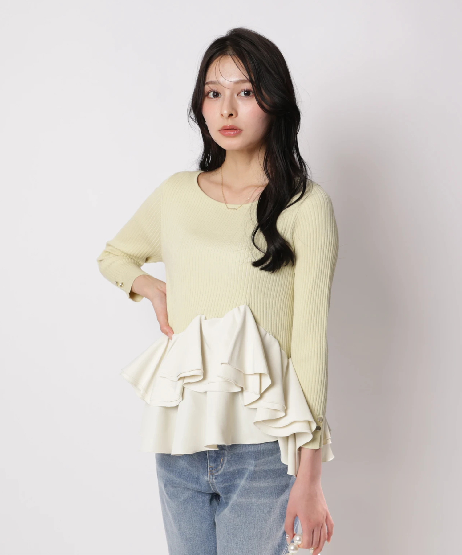 裾ひらりんリブニット | ニット | Apuweiser-riche（アプワイザー