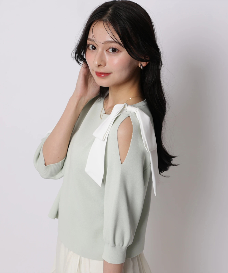 Apuweiser-riche(アプワイザー・リッシェ) |ダブルリボンスリットニット