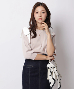 Apuweiser-riche(アプワイザー・リッシェ) |ダブルリボンスリットニット