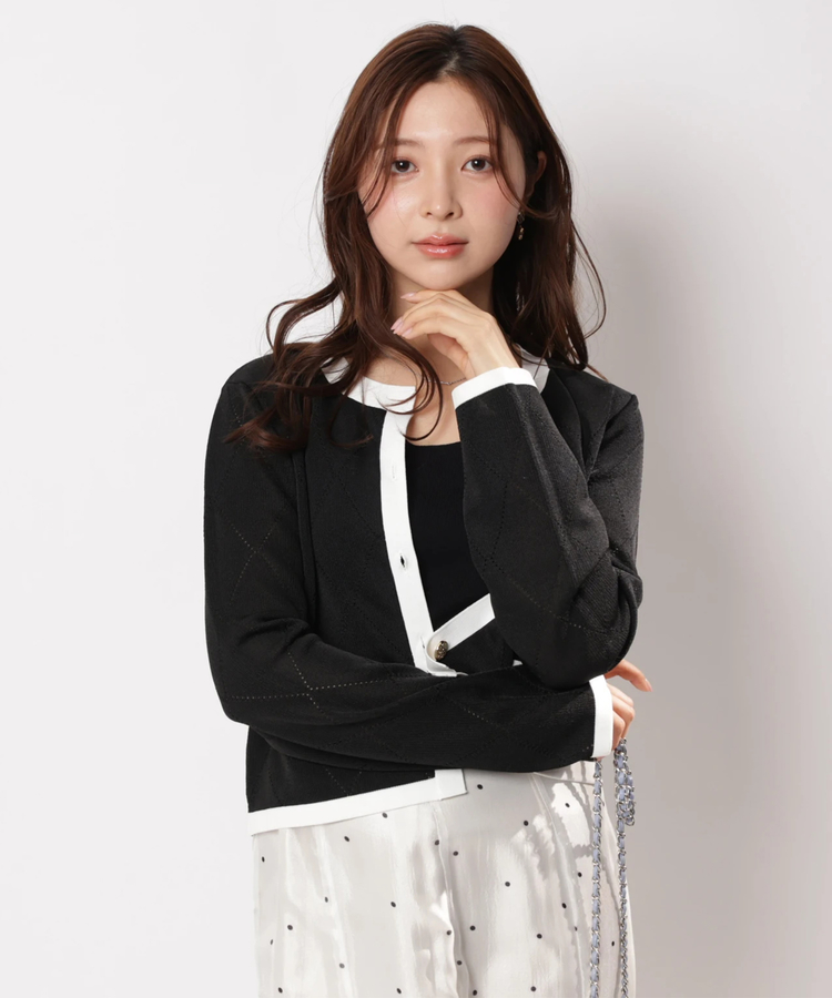 アイレットシアーニットカーディガン | カーデ | Apuweiser-riche