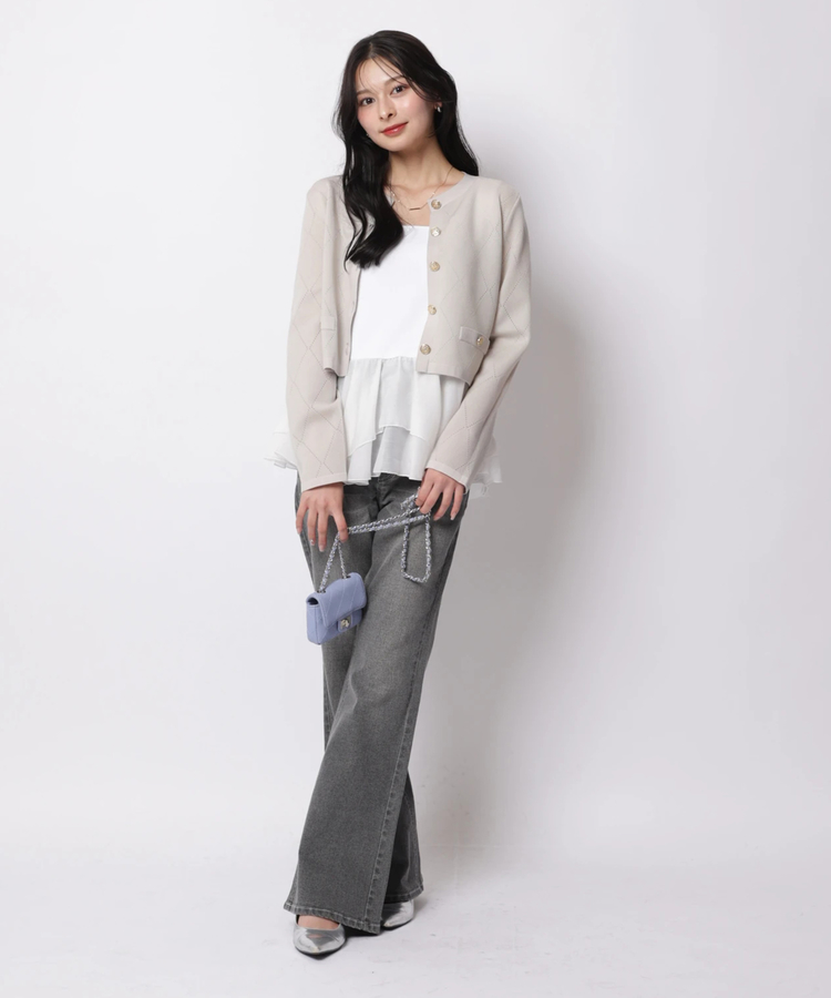 アイレットシアーニットカーディガン | カーデ | Apuweiser-riche