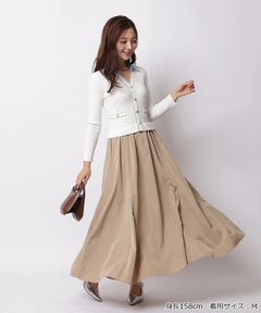 Apuweiser-riche(アプワイザー・リッシェ) |配色ステッチカーデドッキングワンピース