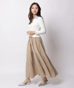 Apuweiser-riche(アプワイザー・リッシェ) |配色ステッチカーデドッキングワンピース