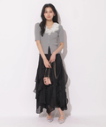 デコルテエンブロイダリー5分袖ニット | ニット | Apuweiser-riche