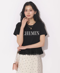 WEB LIMITED]レーストリム刺繍ロゴTシャツ | Tシャツ・カットソー