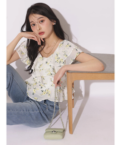 Apuweiser-riche(アプワイザー・リッシェ) |エンブロイダリーフリルチュニック