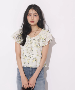 Apuweiser-riche(アプワイザー・リッシェ) |エンブロイダリーフリルチュニック