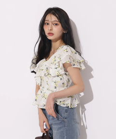 Apuweiser-riche(アプワイザー・リッシェ) |エンブロイダリーフリルチュニック