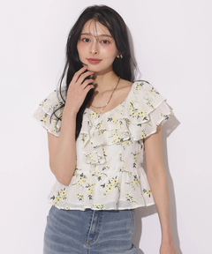 Apuweiser-riche(アプワイザー・リッシェ) |エンブロイダリーフリルチュニック