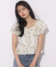 Apuweiser-riche(アプワイザー・リッシェ) |エンブロイダリーフリルチュニック