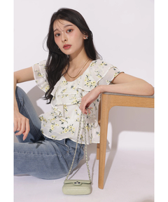 Apuweiser-riche(アプワイザー・リッシェ) |エンブロイダリーフリルチュニック