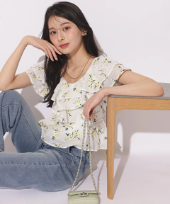 Apuweiser-riche(アプワイザー・リッシェ) |エンブロイダリーフリルチュニック